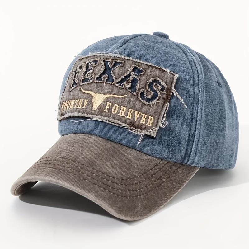 Retro Distressed Texas Baseball Cap Washed Embroidered Trucker Hat Country Forever Dad Hat, Adjustable Casual Hat for Men Women