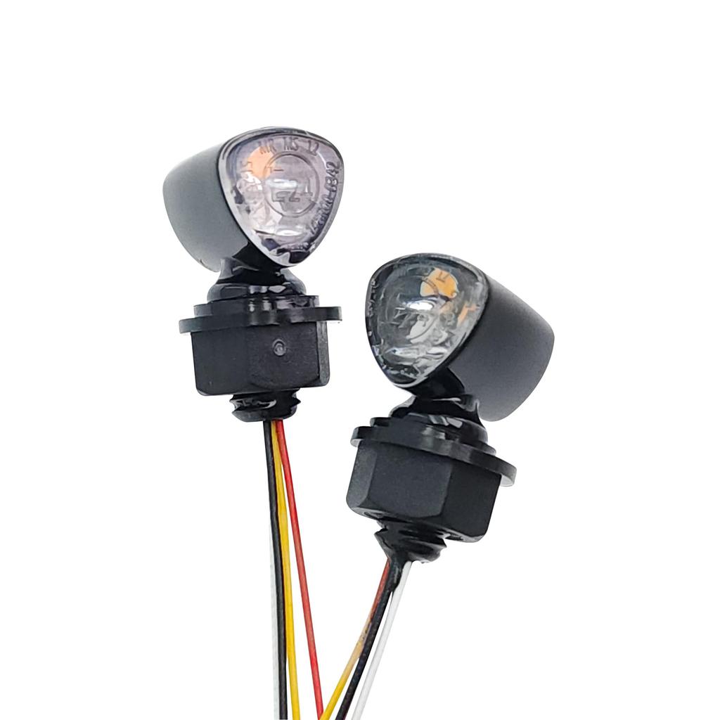BAR AUTOTECH Motorcycle LED Turn Signal Universal Set of 2 Ultra Small Turn Signal Lamp Turn Lamp 12V M6 New Design Ultra Small High Brightness Mini