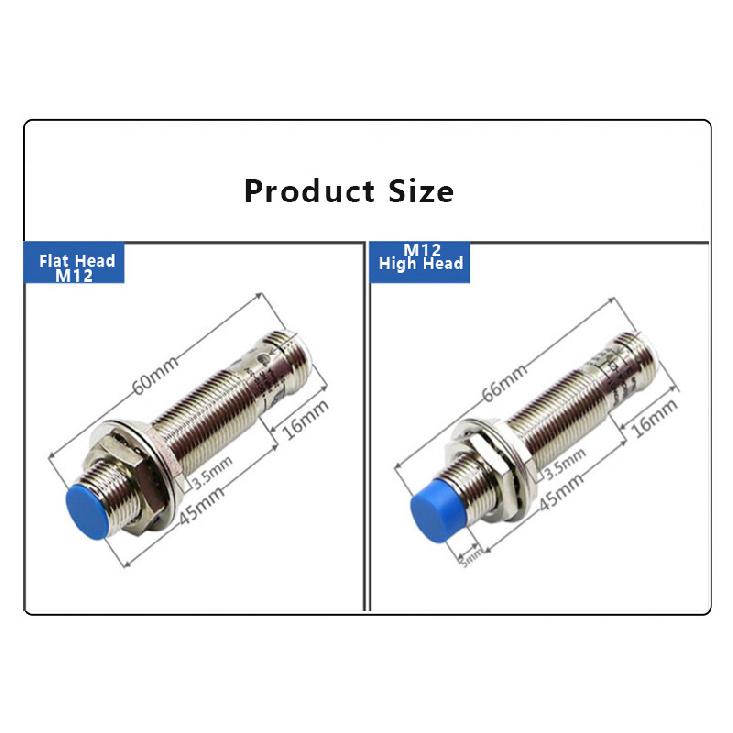 M12 Air Plug Proximity Sensor Detection 2/4mm NPN PNP NO NC Inductive Proximity Switch With 4 Cores 2M Aviation Plug Cable DC AC Switches Oil