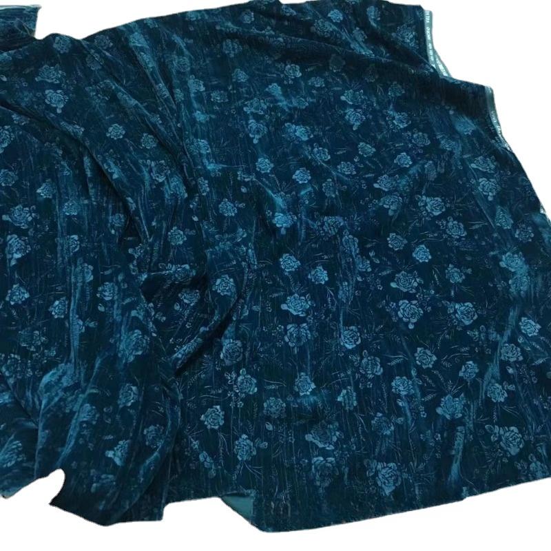 Ткань Жаккардовый Вельвет Брокат с Цветочным Узором Розы за Метр, Ткань с Тиснением для Шитья Юбки Ципао Одежды Своими Руками, Ширина 135см