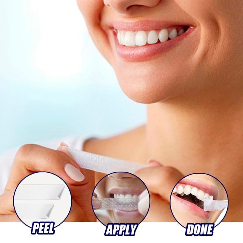7Pcs/14Pcs Teeth Whitening Stripes Bright White Tooth Sticker Oral Hygiene Care Non Sensetive Effective Coffee Tea Stains Clean