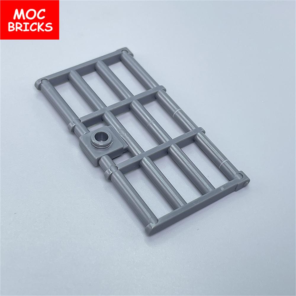 8pcs/lot MOC Bricks Prison Gate Door 1X4X6 60621 92589 Building Blocks Parts DIY Educational Bulk Model Kids Toys Dolls