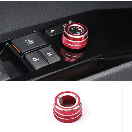 Red Aluminum Rearview Mirror Adjust Knob Cover For Toyota Camry 2018-2024