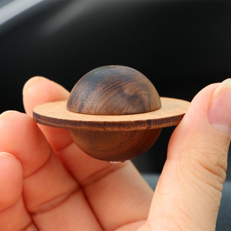 Fragrances Diffuser Walnut Wooden Rotating Planet Design No Electricity Required Essential Oil Aromatherapies Device