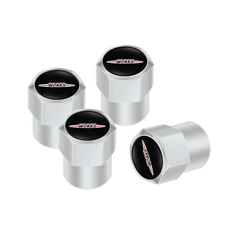 ankfz6 4Pcs Aluminum Alloy Car Tire Valve Cap Auto Wheel Accessories For MINI Cooper S Works JCW R55 R56 R53 R60 R61 F54 F55 F56 R50
