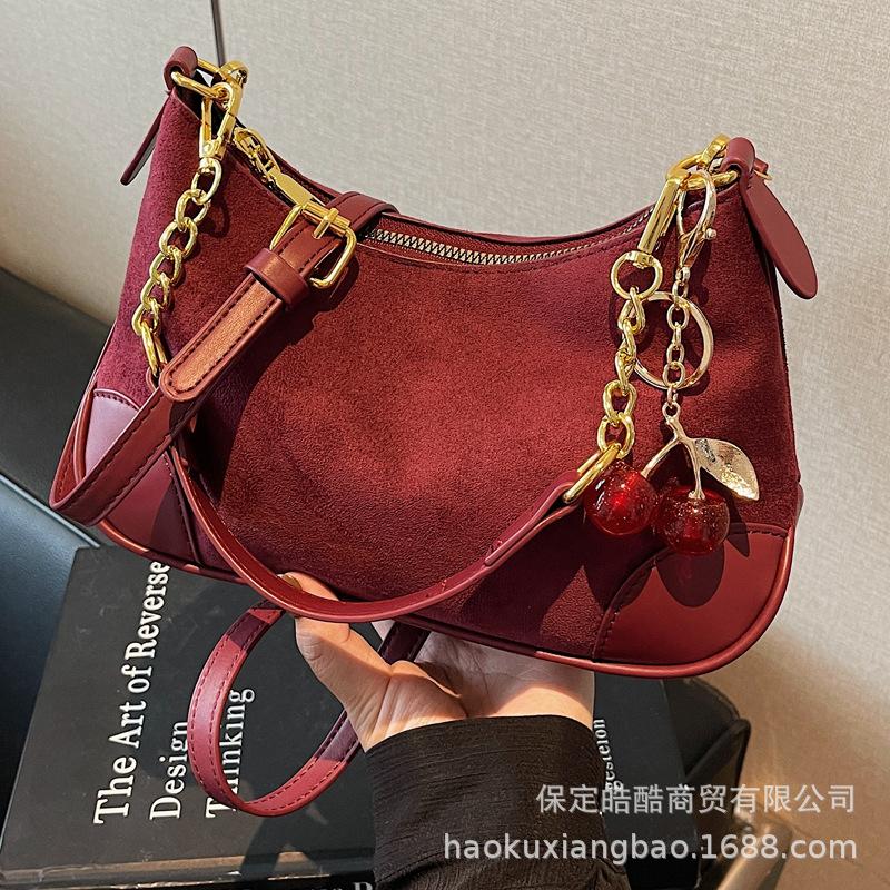 Ретро сумка женская осень-зима 2025 новая модная нишевая дизайнерская сумка через плечо и кроссбоди популярная сумка-пельмень в стиле инс