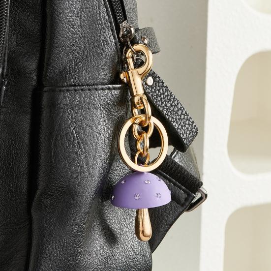 Брелок Гриб Форма Устойчивый к Выцветанию Сплав Брелок Рюкзак Держатель для Ключей Женские Сумки Ключи от Машины Украшение