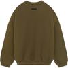 Fear of God Мужские топы Essentials из флиса с круглым вырезом Olive Green 192BT246264F