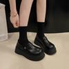British Style Platform Small Leather Shoes Women's 2025 Spring New One-pedal Lazy Single Shoes Casual Versatile Loafers