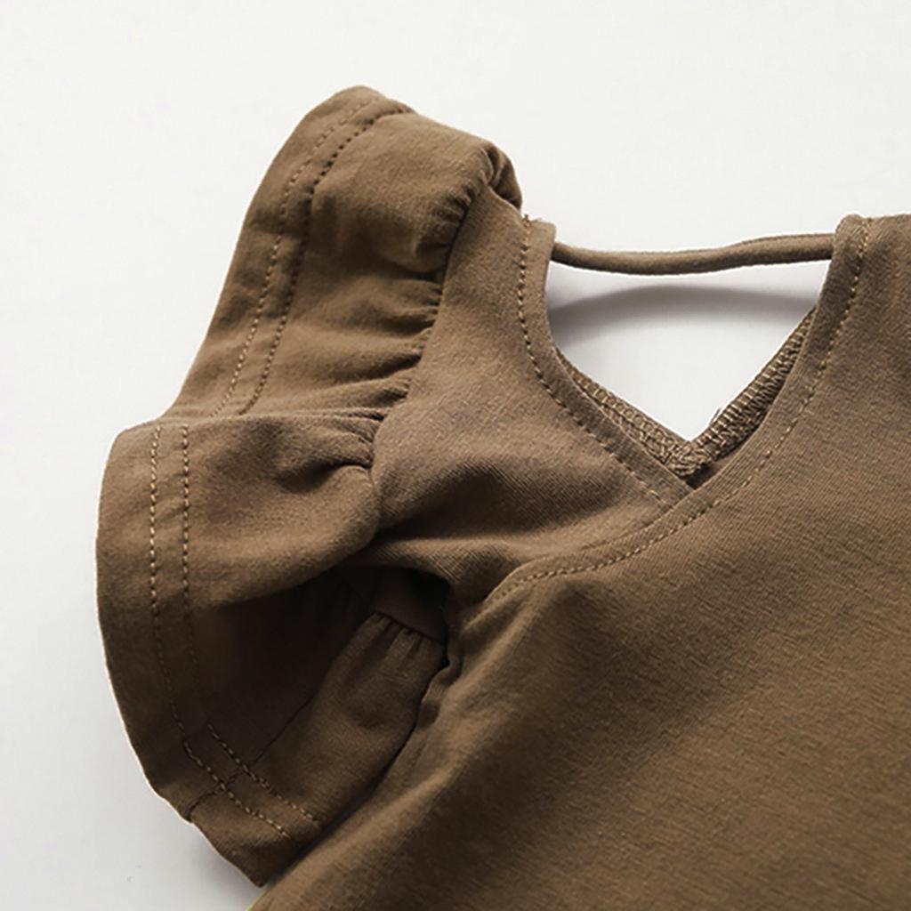 Детские однотонные хлопковые топы с открытыми плечами и рюшами для девочек, блузка