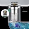 Pop-Up Bathroom Sink Stopper with Anti-Clogging Basket Universal Drain Strainer for 1.1-1.45 In U.S. Standard Drain Holes Easy Install Leaking