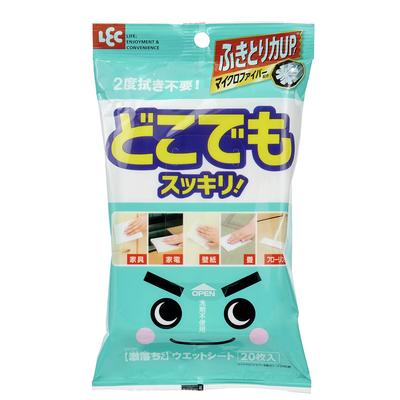 Rec Gekitochi Anywhere Cleaning Влажные простыни 20 шт. Домашний пол (Микроволокно) Мебель, Татами, Обои, Бытовая техника, SS-084