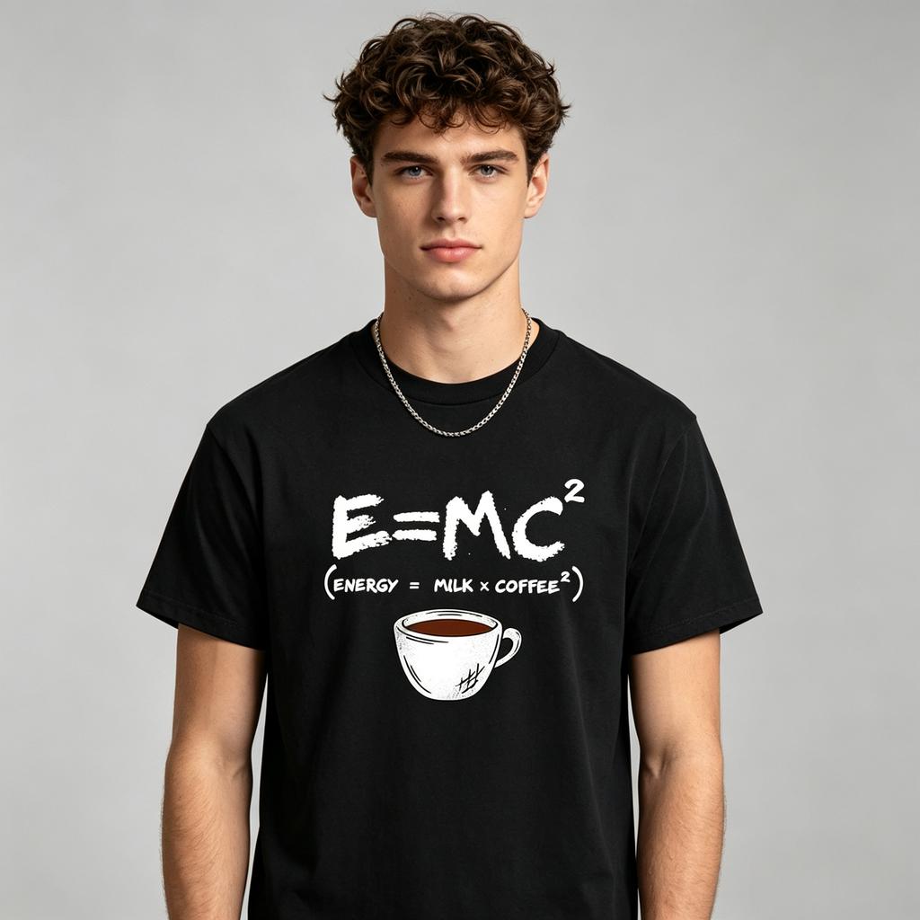 2026 Summer Summer Men Tshirt Blend Casual Funny Energymilkcoffee Print Men Cool Loose Oneck Tops For Men Short Sleeve Male