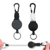 DMEEK набор из 2 брелоков-катушек с карабином Эластичный тип катушки, многофункциональный, прочный Максимальная длина 60 см Предотвращающий потерю металлический трос для подвешивания бейджа