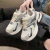 Mesh Breathable Thick-soled Dad Shoes for Women 2025 Spring New Breathable Comfortable Lace-up Versatile Casual Sports Shoes