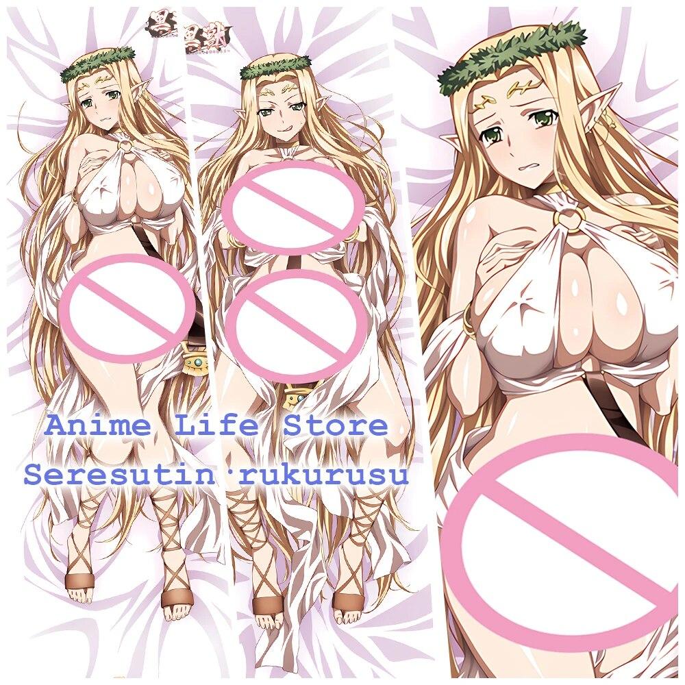 Seresutin Rukurusu Kuroinu аниме Otaku Dakimakura наволочка для тела пикантная двусторонняя наволочка с озорным костюмом с принтом