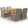 Day and Night - Day and Night 5-piece Brown Garden Dining Set
