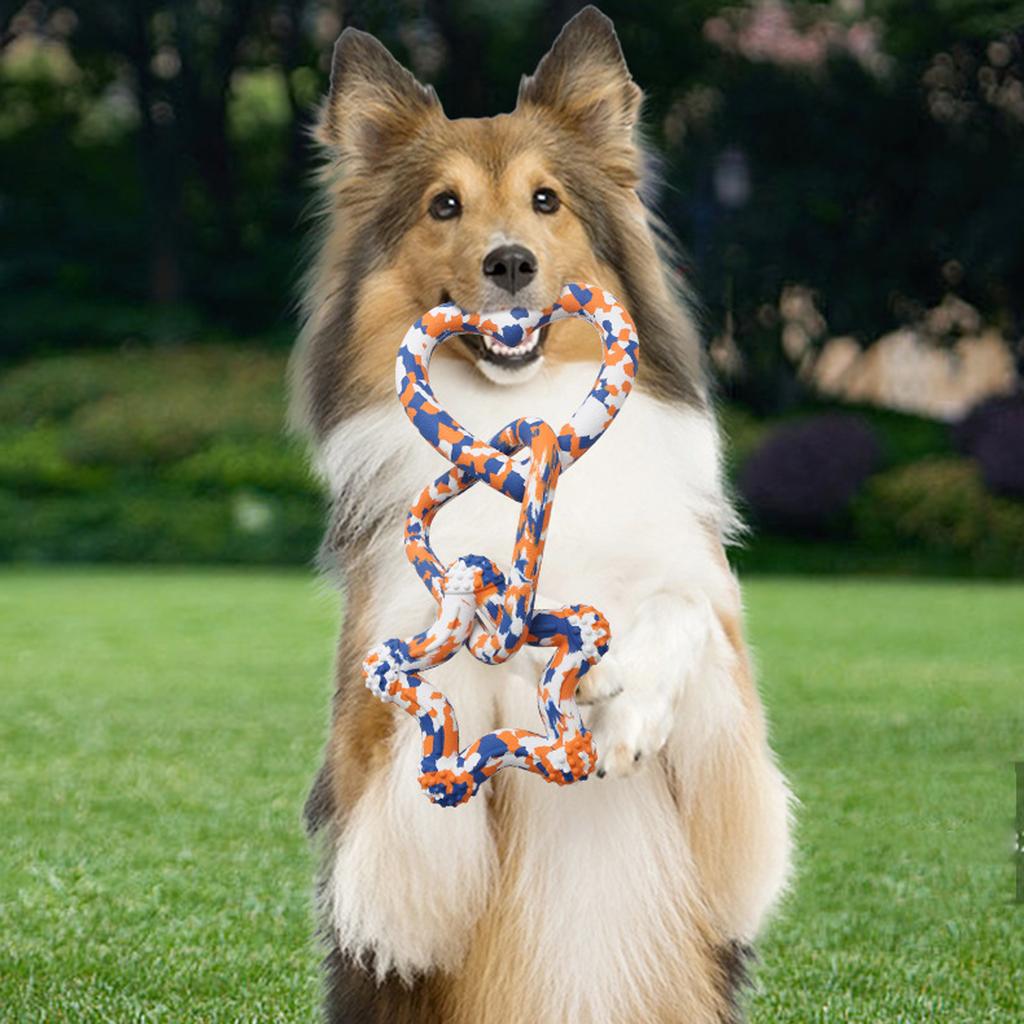 3-Link Ring Dog Chew Stick Interactive Toy for Large Dogs Entertainment Supplies