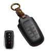 Кожаный 2/3/4 кнопки для Toyota Camry CHR Corolla RAV4 Avalon Land Cruiser Prado Prius 2017 - 2022 Чехол для ключа автомобиля Кожаный брелок для ключей