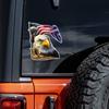 TM08#15x13cm Salute Our Flag Bald Eagle American Flag Waterproof Vinyl Decal For Auto, Truck, Motorcycle, Accessories