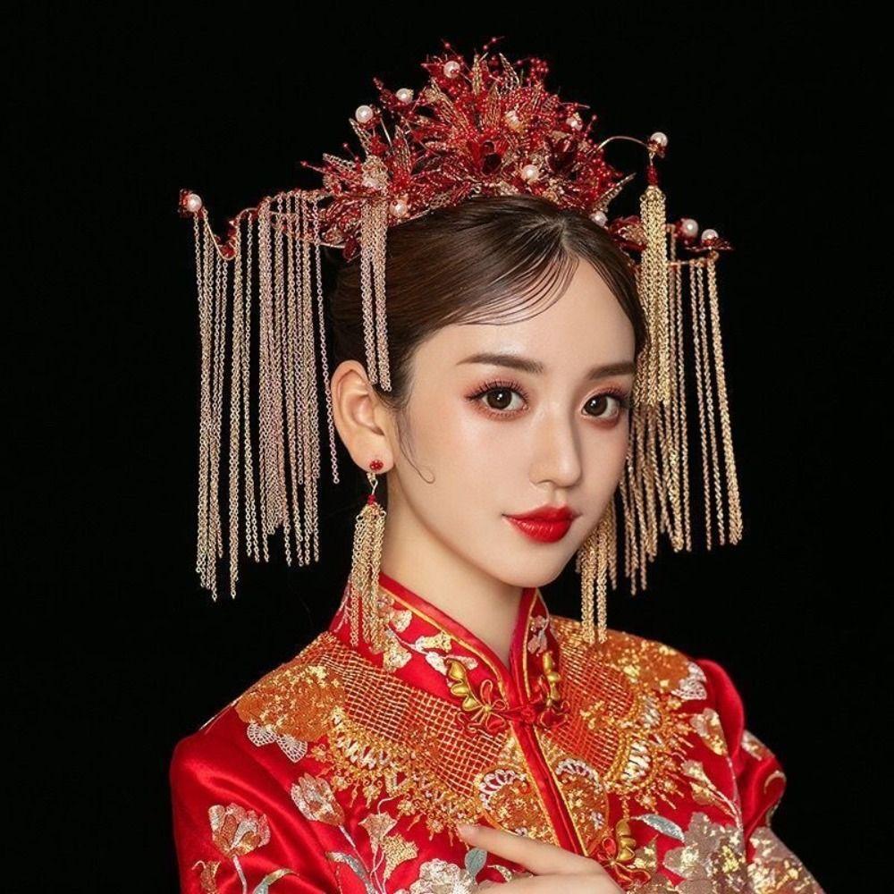 Сверкающее свадебное украшение для головы с клипсой для уха Корона Феникса Модная корона Заколка для волос Аксессуары для волос