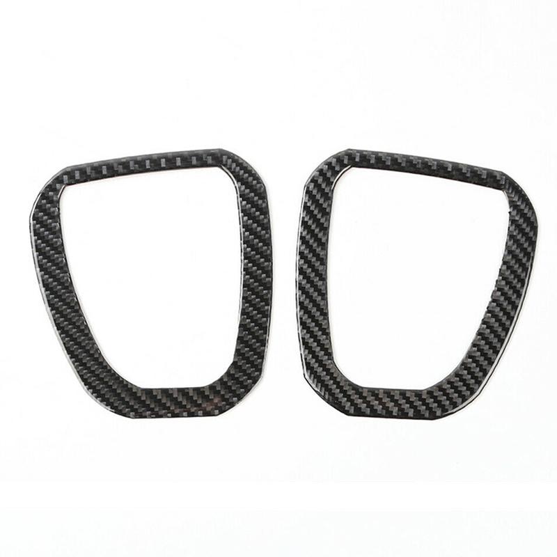 2 Pcs Carbon Black Car Rear Seat Switch Bezel Trim for Jeep Wrangle JL Gladiator JT 2018-2021 Accessories