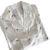 1011 new ice silk pajamas women's long-sleeved trousers small polka dot bow printing summer loungewear can be worn outside