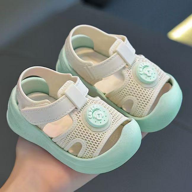 Baby Cute Baotou Anti Collision and Anti Slip Sneakers, Children's Fashion Soft Bottom, External Velcro Sandals