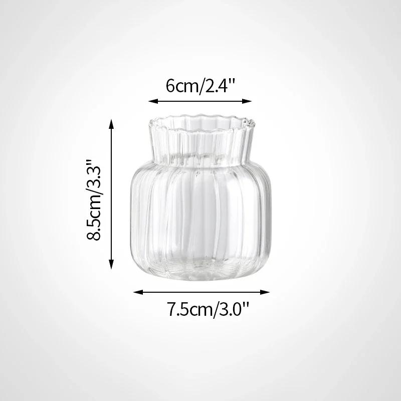 Glass Vase Decorative Flower Bottle Transparent Flower Vase Mushroom Bud Vase Home Decor Table Ornaments Mother'S Day Gifts