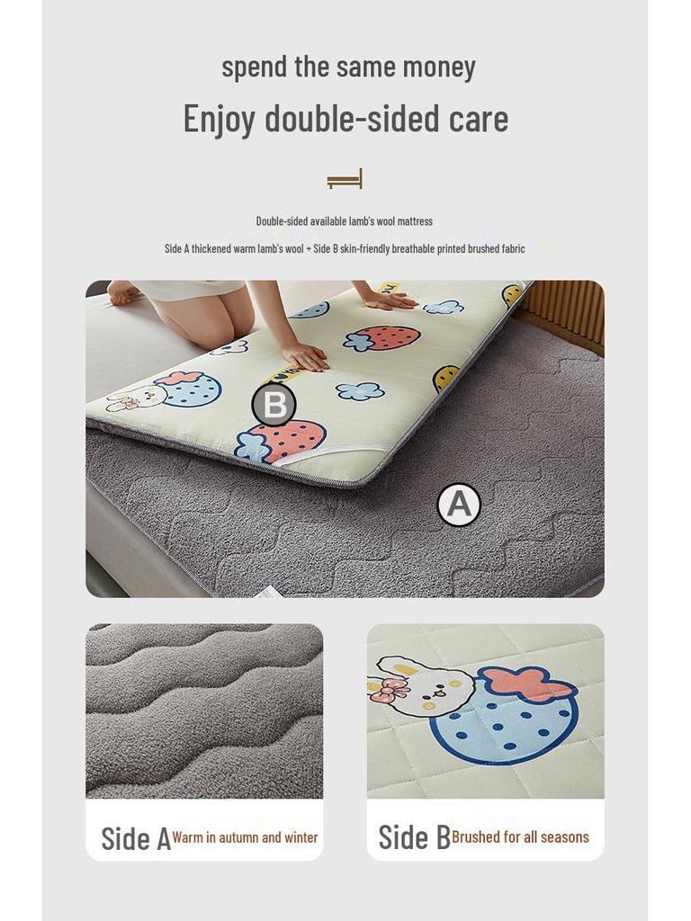 Трехмерное одеяло-наматрасник из овечьей шерсти для односпальной или двуспальной кровати