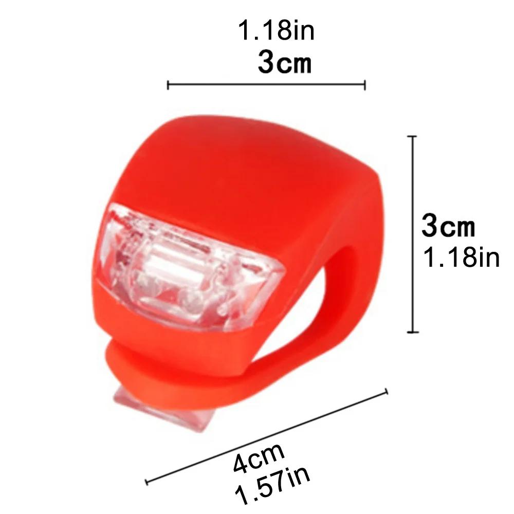 Bike Front Light Silicone LED Front Rear Wheel Bicycle Light Flash Safety Warning Light Waterproof Tail Lamp Bicycle Accessories