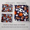 Sports ball pattern Bedding Duvet cover sets Duvet covers Pillowcases gifts (1 * Duvet Cover 2 * Pillowcases, without duvet insert)