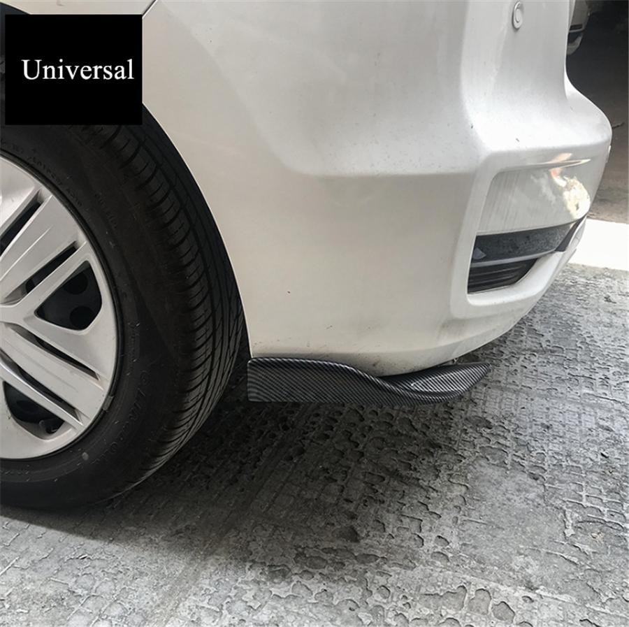 Новый 2 x Вид карбонового волокна Задний спойлер бампера Каналы Закрылки Диффузор Губа Сплиттер