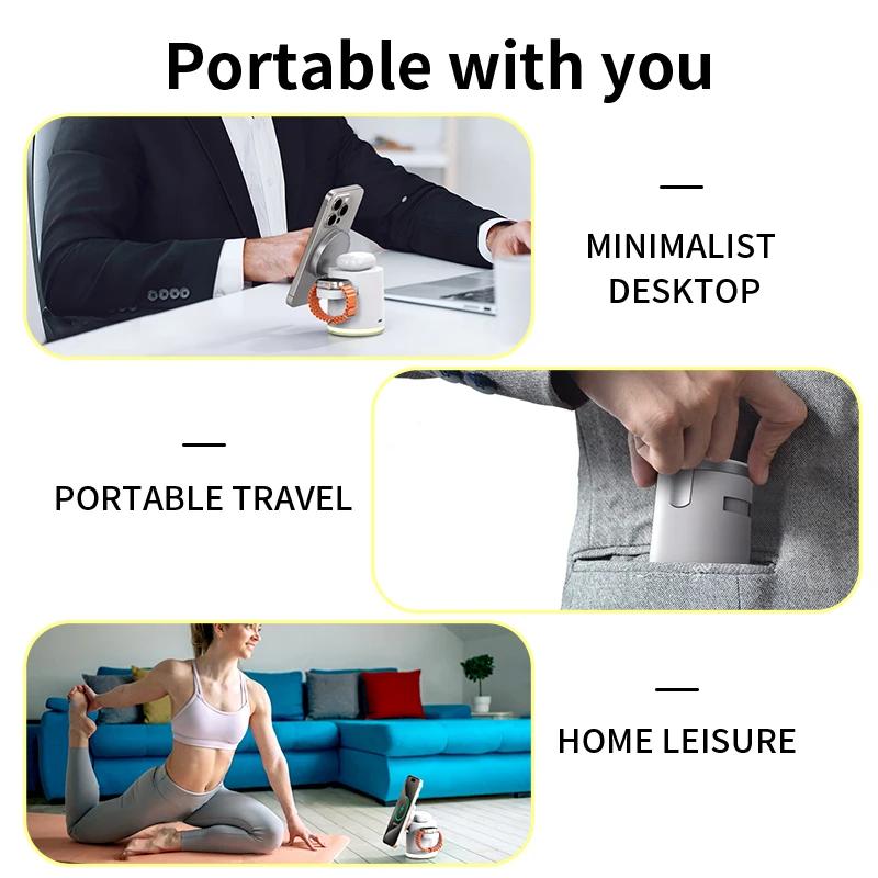 Новая беспроводная зарядка 3-в-1, станция быстрой зарядки, подставка, складной держатель для iPhone 16 15 14 Pro Max, AirPods, Watch