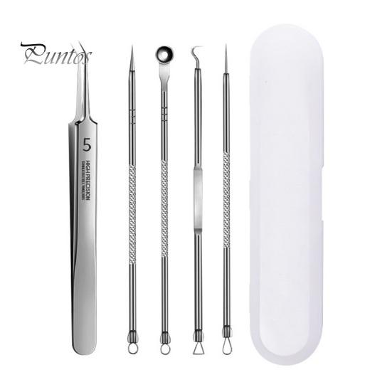 Ультратонкий Нет. 5 ячеек, зажим для прыщей, угрей, игла от прыщей из нержавеющей стали, пинцет, салон красоты, инструменты для очистки пор, ухода за лицом