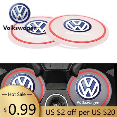 Для VOLKSWAGEN VW 2 шт. Автомобильный коврик-подставка под стакан/бутылку Нескользящий коврик Для Volkswagen Golf Tiguan Jetta Transporter Passat T5 Polo