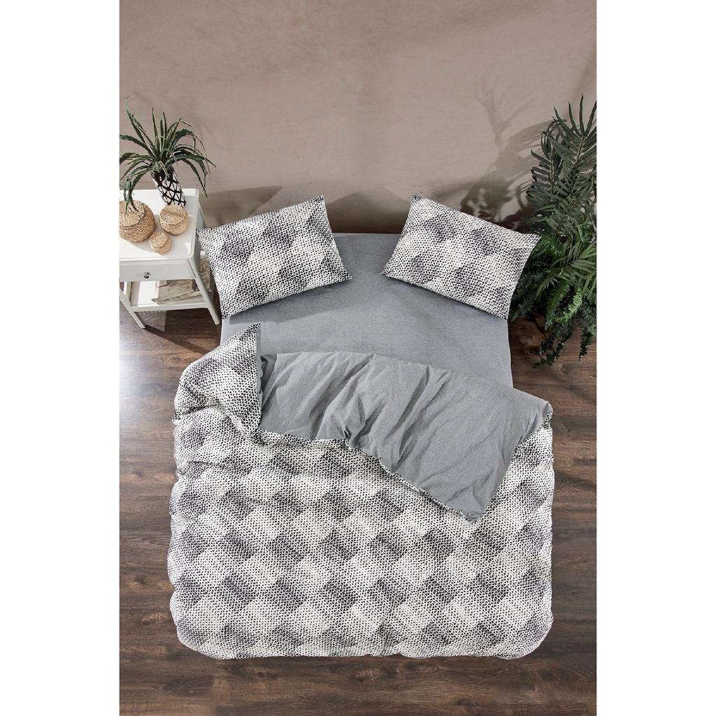 Tiles Single Patterned Duvet Cover Set, Elastic Sheet And 1 Pillowcase
