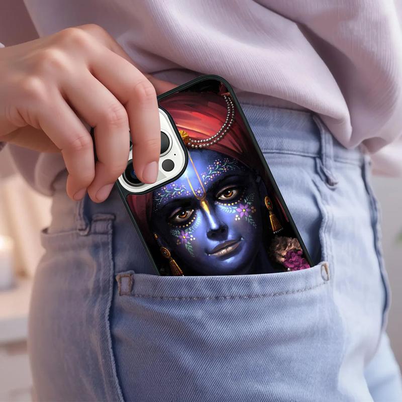 Indian God Lord Krishna Phone Case For iPhone 17 Air 15 16e 14 13 Pro Max Coque 12 11 Pro Max PLUS cover