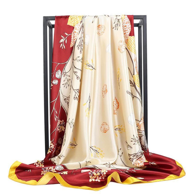 High-quality Luxurious Silk Scarves Headband Scarfs Neck Scarf For Women Chain Silk Scarf Women's Decorative Shawl