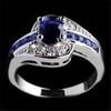 Blue Crystal Zircon Diamond Jewelry Ring