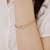 [leshop] Плетеное браслет-цепочка с паве из 14-каратного золота (Позолоченный)_LJ5229BRB