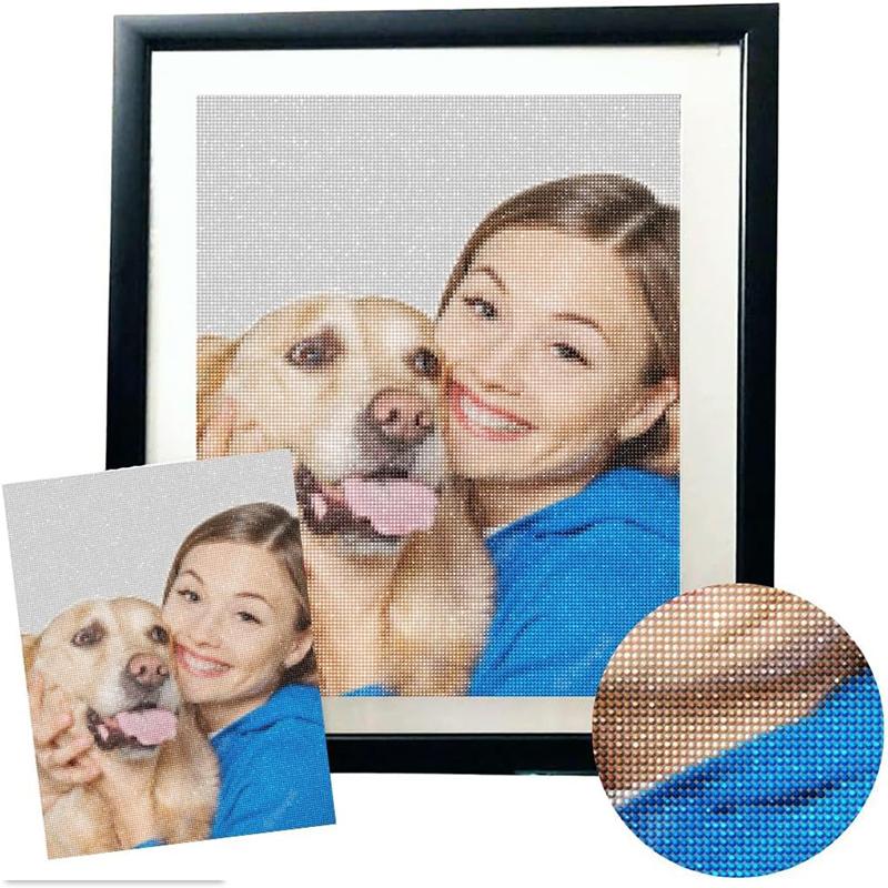 DIY Алмазная живопись Фото Пользовательская 5D Алмазная вышивка Полная круглая мозаика Создайте свою собственную картину из страз