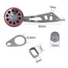 1Pc Durable Metal Handle Part Accessory for Abu Round Baitcast Fishing Reel(Red)