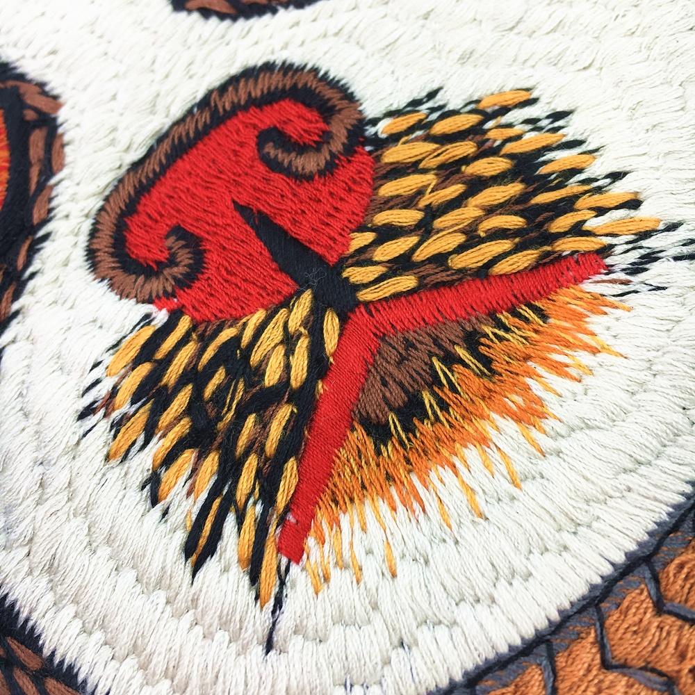 1Pc Sew Big Dog Head Embroidery Patch Embroidered Applique Animal Patches For Clothes Coat Hound Appl