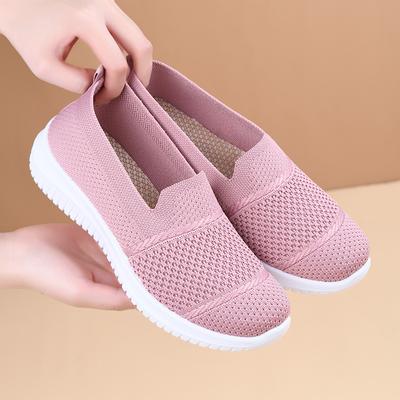 Модная женская обувь больших размеров 2025 Туфли-лодочки для мам на одной педали Мягкая подошва Одинарная Удобная Тканевая обувь для женщин в старом пекинском стиле