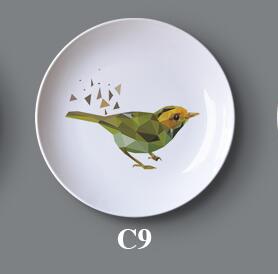 Creative Wall Ceramic Hanging Plate Wall Decorative Dish Home Decor Crafts Hanging Background Wall Combination Ornaments