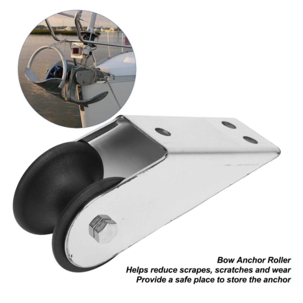 Stainless Steel 316 Boat Bow Roller Rubber Wheel Bow Roller Lift System Yacht Lift Roller  Boat Bow