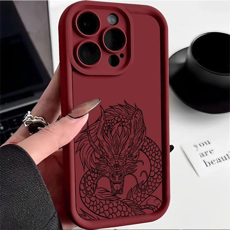 Чехол для Realme C51 C53 C55 C61 C63 C65 C67 C11 C17 C20 C25Y C12 C25S Полный комплект Ударопрочный Силиконовый Мягкий Чехол для Телефона с Рисунком Дракона
