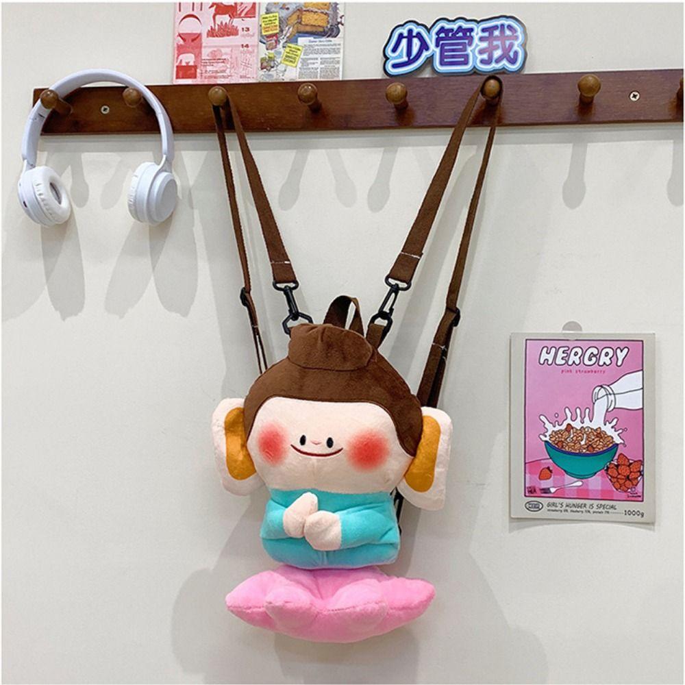 Символизм Будда Плюшевый рюкзак Цветок лотоса Будда Плюшевый рюкзак Будда Сумка через плечо Студенты