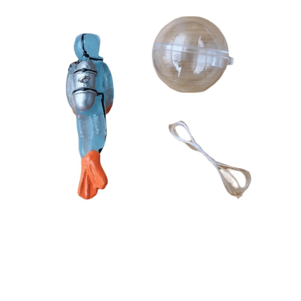 Маленький плавающий шар Декорация для аквариума Симуляция дайвера Подводное украшение Подводный мир